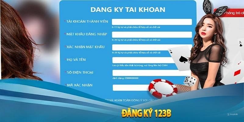 Đăng ký 123B thông qua trang web chính thức